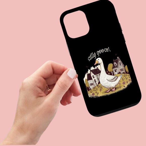 iPhone 14 Pro Cute Silly Goose Gift for Her Funny Goose Trendy Phone Case - Picture 2 of 2